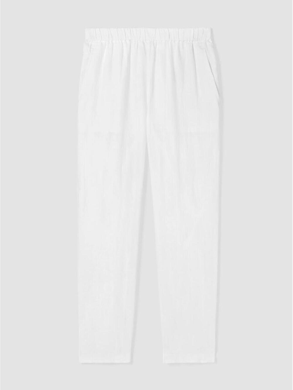 Eileen Fisher Organic Linen Tapered Pant Size M Ankle Length